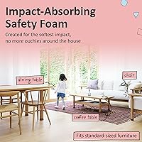 Vista 6 de Set de protector de esquinas y bordes – Cobertura LARGA de 17.4 pies/22.0 pies, incluye 4/8 esquinas preselladas, ónix negro, café, blanco crema