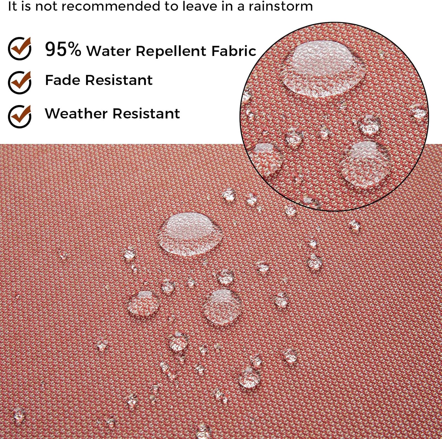 Patio Bench Cushion Covers for Outdoor Furniture with Ties, Water Resistant Loveseat/Settee Cushion Slipcover 45x18x3 Inch for Swing Porch Garden (Replacement Cover Only)-Light Coral Red