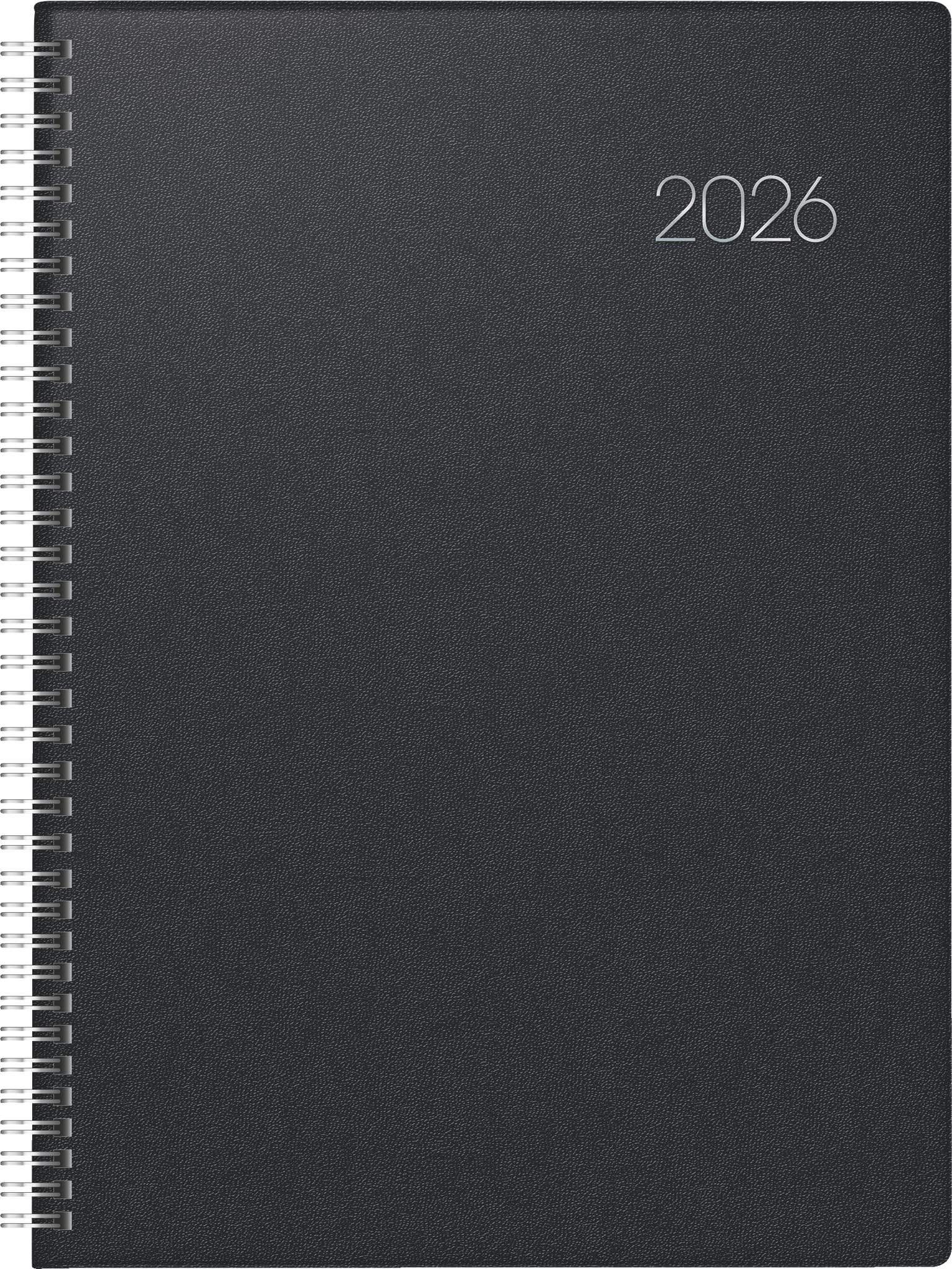 BRUNNEN Buchkalender Mod. 787 '26 | A4, Kunststoff, schwarz