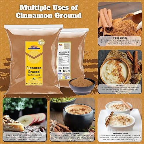 Vista 33 de Rani Canela en polvo (molida) Especias 16 oz (1 libra) 16.01 oz tarro de PET ~ Todo natural Sin sal Vegano Sin colores Apto para gluten