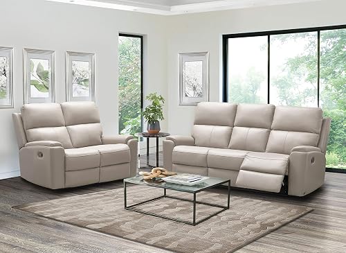 abbyson living leather reclining loveseat