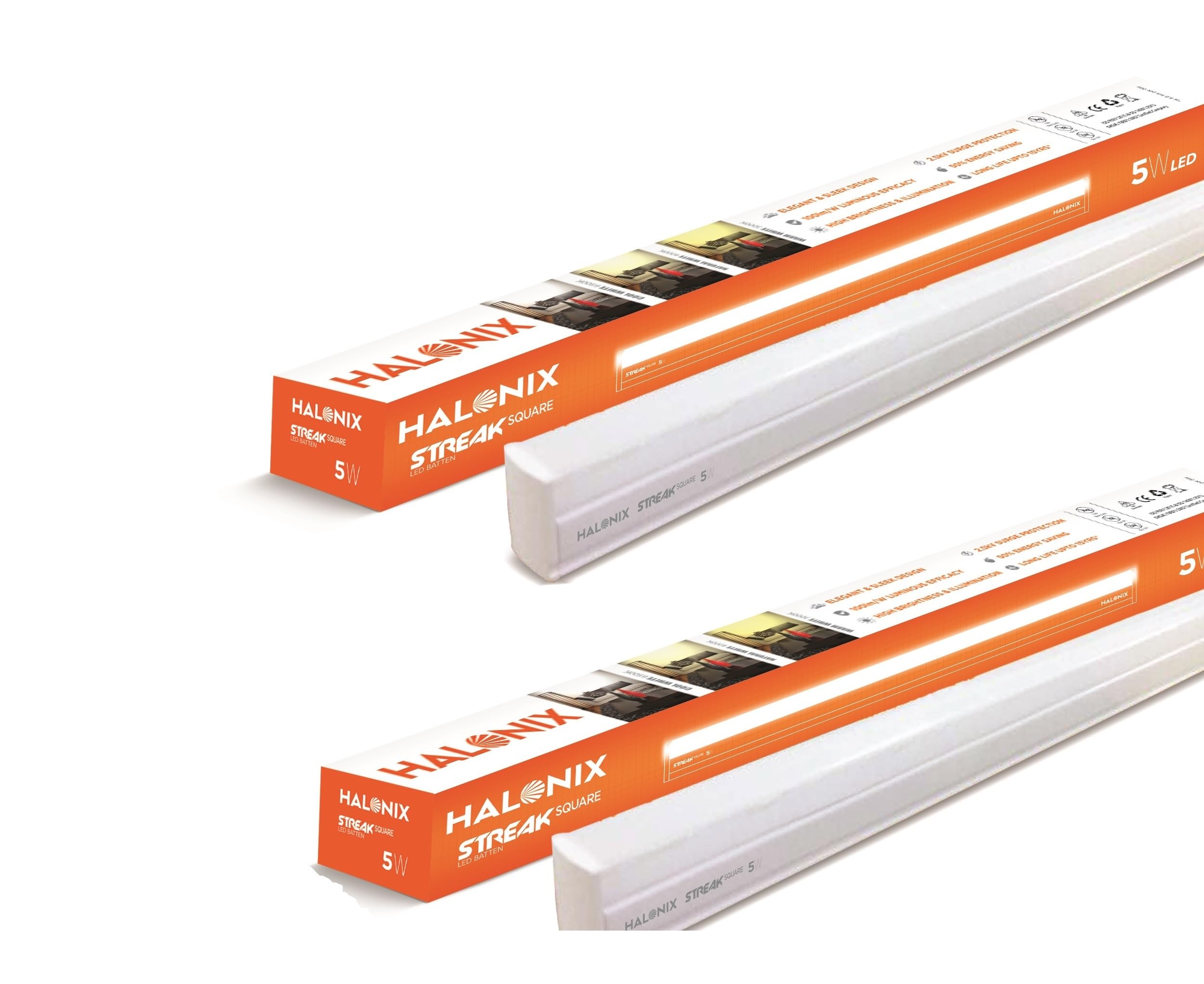 Halonix LED Batten Lights - 4 Pack Cool White -29 Halonix LED Batten Lights - 4 Pack Cool White -29