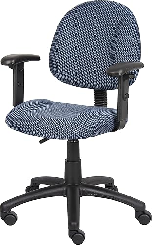 Miniatura 4 de Silla sin apoya brazos para una postura perfecta, tela deluxe, color azul, de Boss Office Products , Tela, Azul