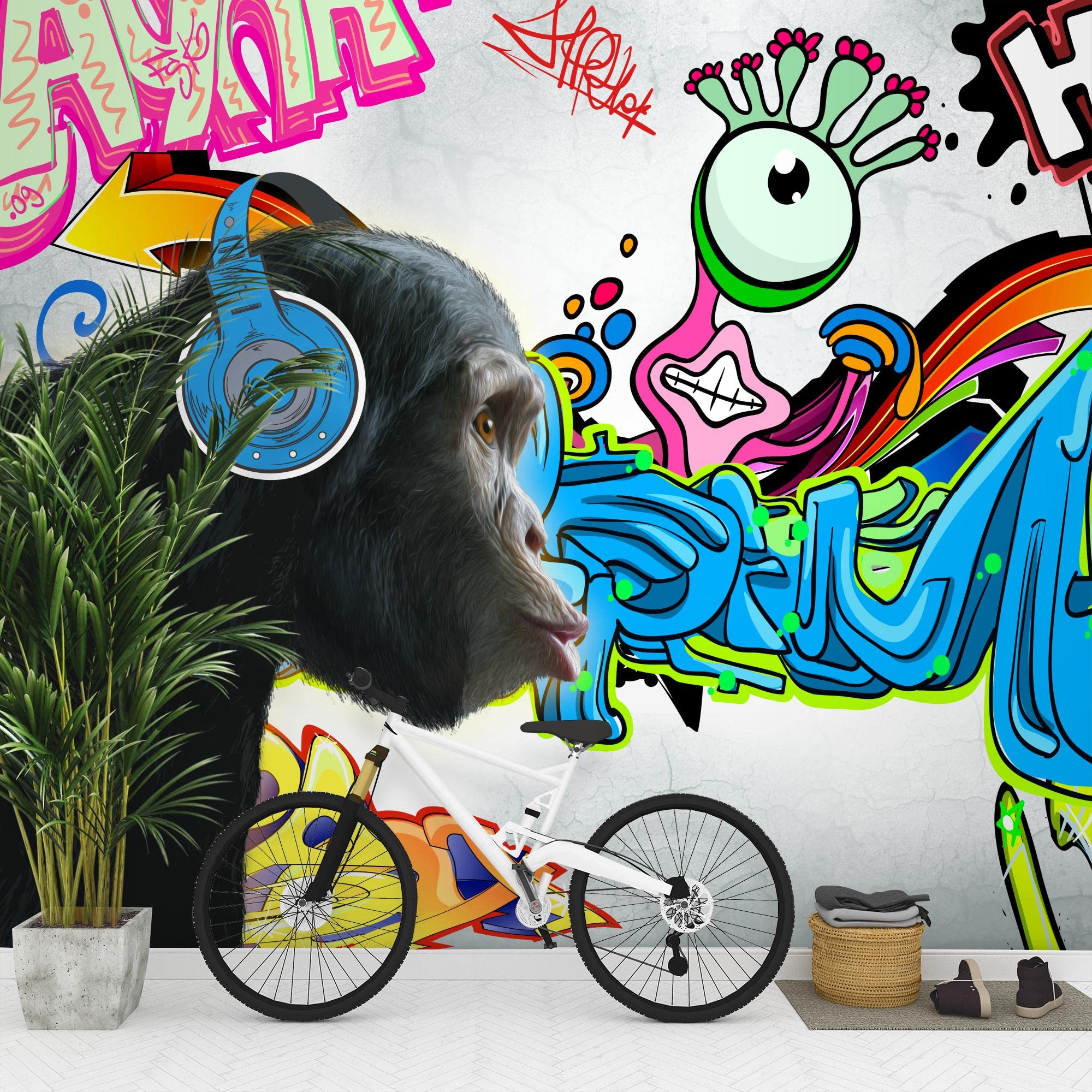 Runa Art Fototapeten 396 X 280 C Graffiti Streetart - Vlies