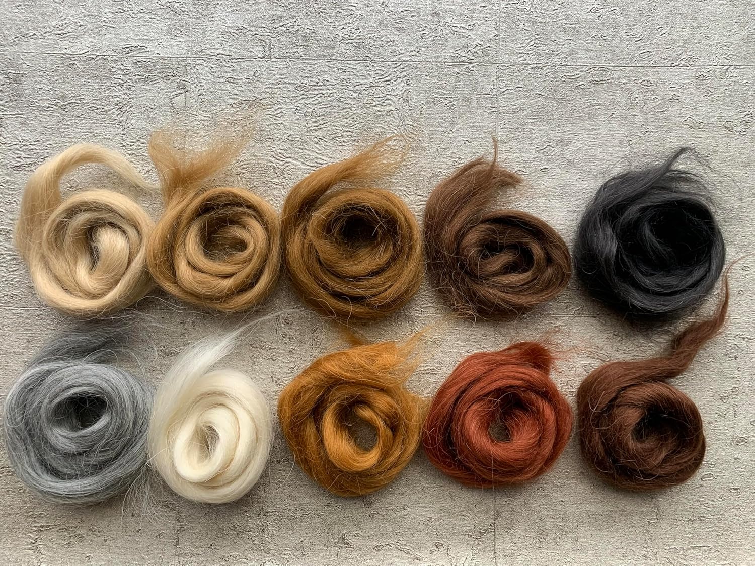 heidifeathers® 'Dolly Mix' Mohair Wool Blend for Dolls Hair and Animal Fur and Hair, Needle Felting and Rooting Hair, Small Mix, ys/m, Variety