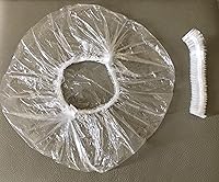 Vista 4 de 100 gorros de ducha desechables de plástico, gorros de ducha para mujeres, para peluquería, spa, uso doméstico, hotel y viajes portátiles