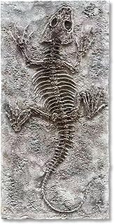 NANKAI Art Hand-drawn 24x48 inch lizard fossil texture abstract oil painting Modern abstract canvas wall decoration item suitable for living room bedroom corridor office wall decoration