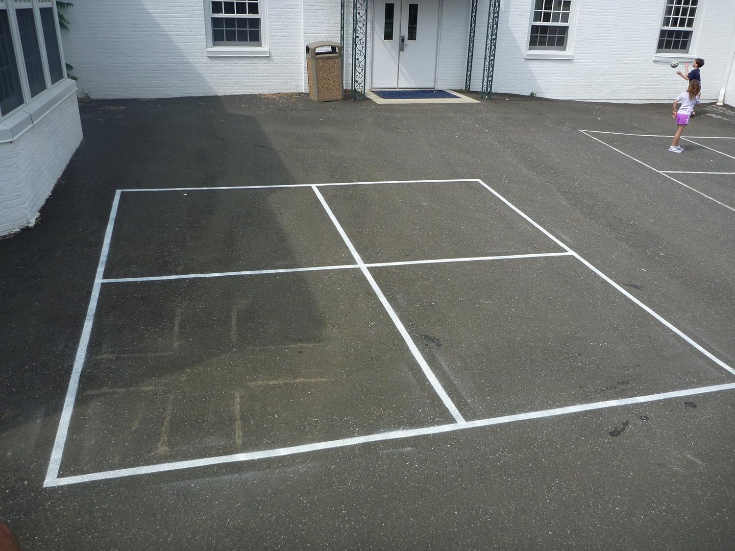 Classic Four-Square Stencil | Playground Stencil Collection | 8 x 8 feet | Paint Stencils for Playground and Pavement