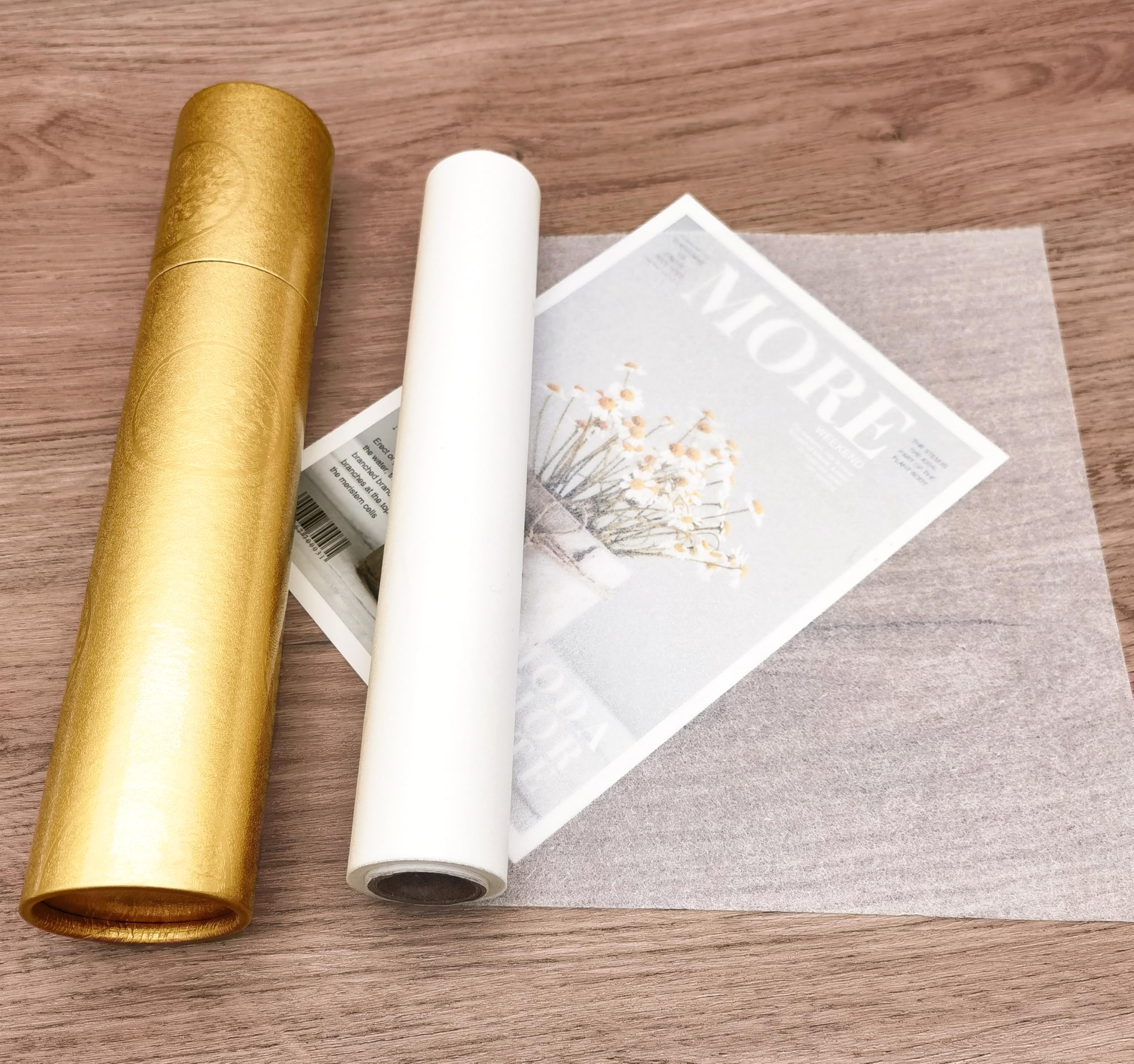 MLNSUNNY 9.4" x 787" White Teabag Paper Roll - Wet Strength Tissue for DIY Art, Tracing, Collage, Book Binding Repair | Handmade Lanterns & Cyanotype