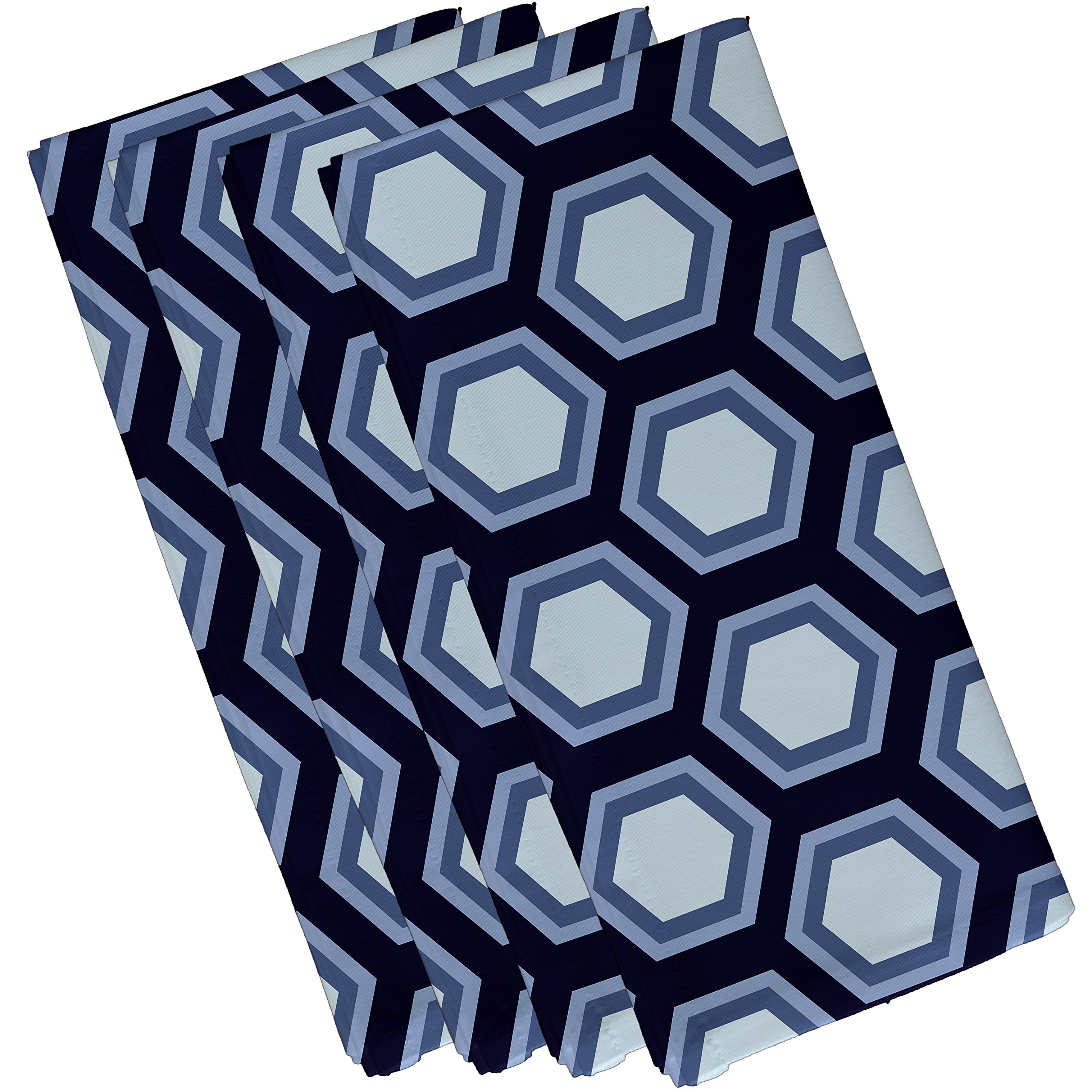 Servilleta azul marino Hex Appeal de 48,2 cm con estampado geométrico de gran absorción