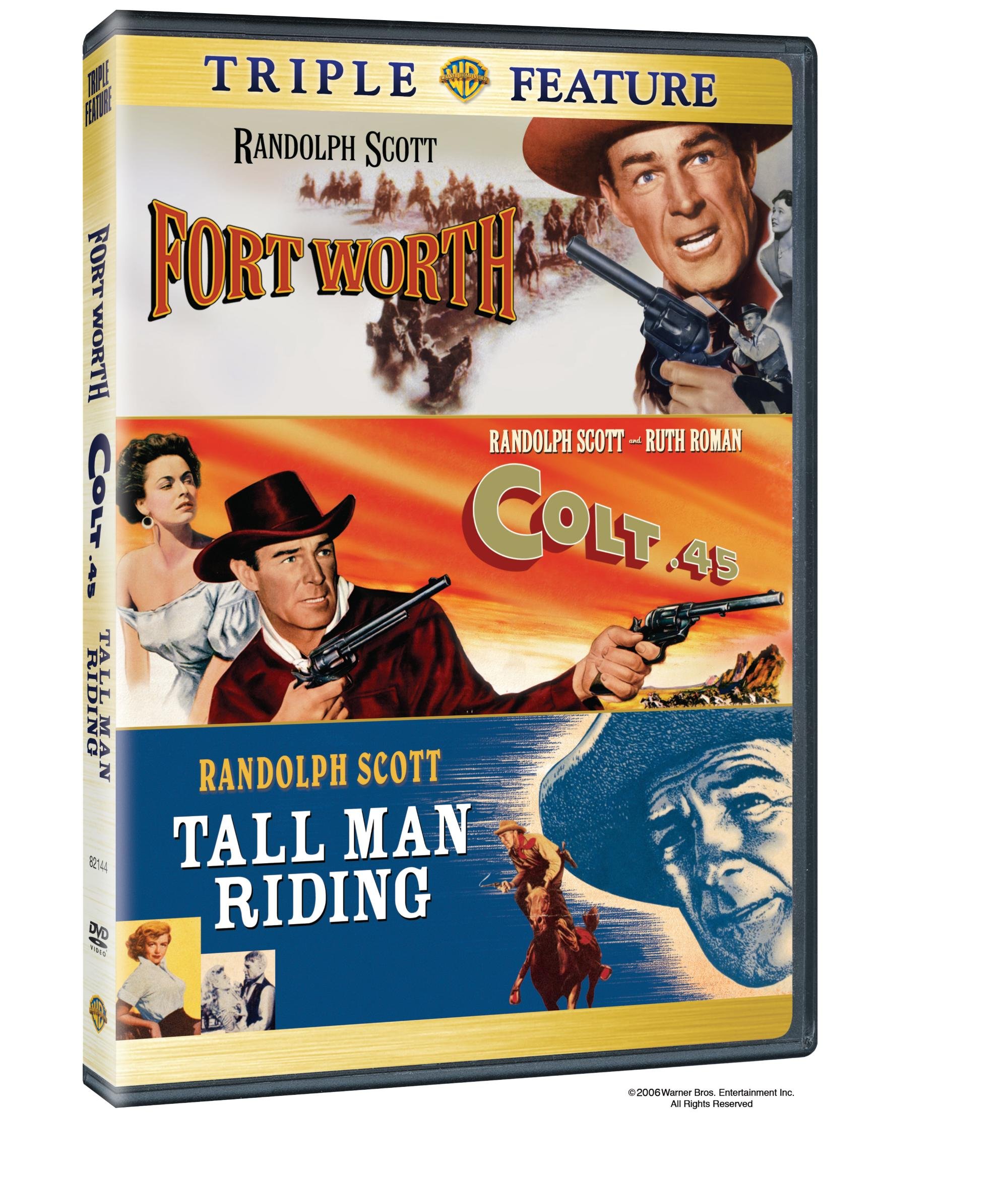 Trilogía en DVD Colt 45 junto a Tall Man Riding y Fort Worth edición original en formato físico