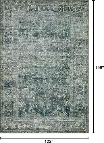 Miniatura 2 de Magnolia Home by Joanna Gaines x Loloi Banks Collection BAN-03 - Alfombra de área azul laguna de 8 pies 6 pulgadas x 11 pies 6 pulgadas