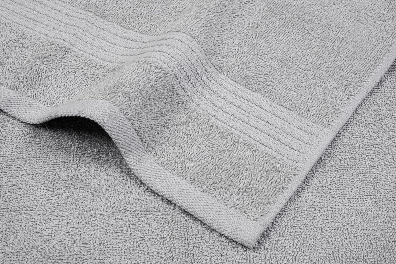 Chic Light Grey 6-Piece Hand Towel Set - 100% Cotton, 16" x 28" - Soft, Absorbent, Ideal for Modern Bathrooms - Perfect for Daily Use – Stylish Bathroom Essential