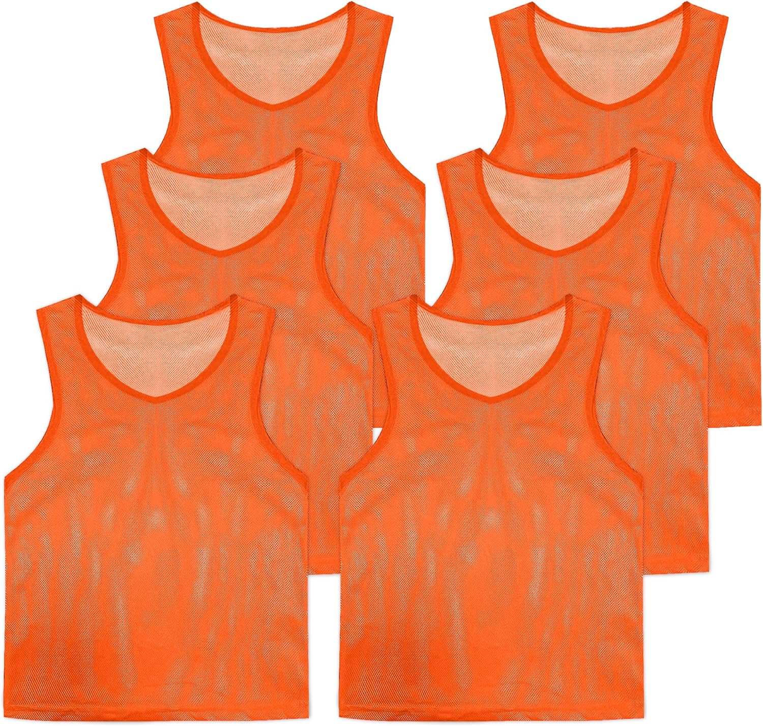 Pinnies Set of 6,Mesh Practice Jersey Scrimmage Vest Team Football Soccer Training Bibs for Sports Adult Child Youth - Image 7