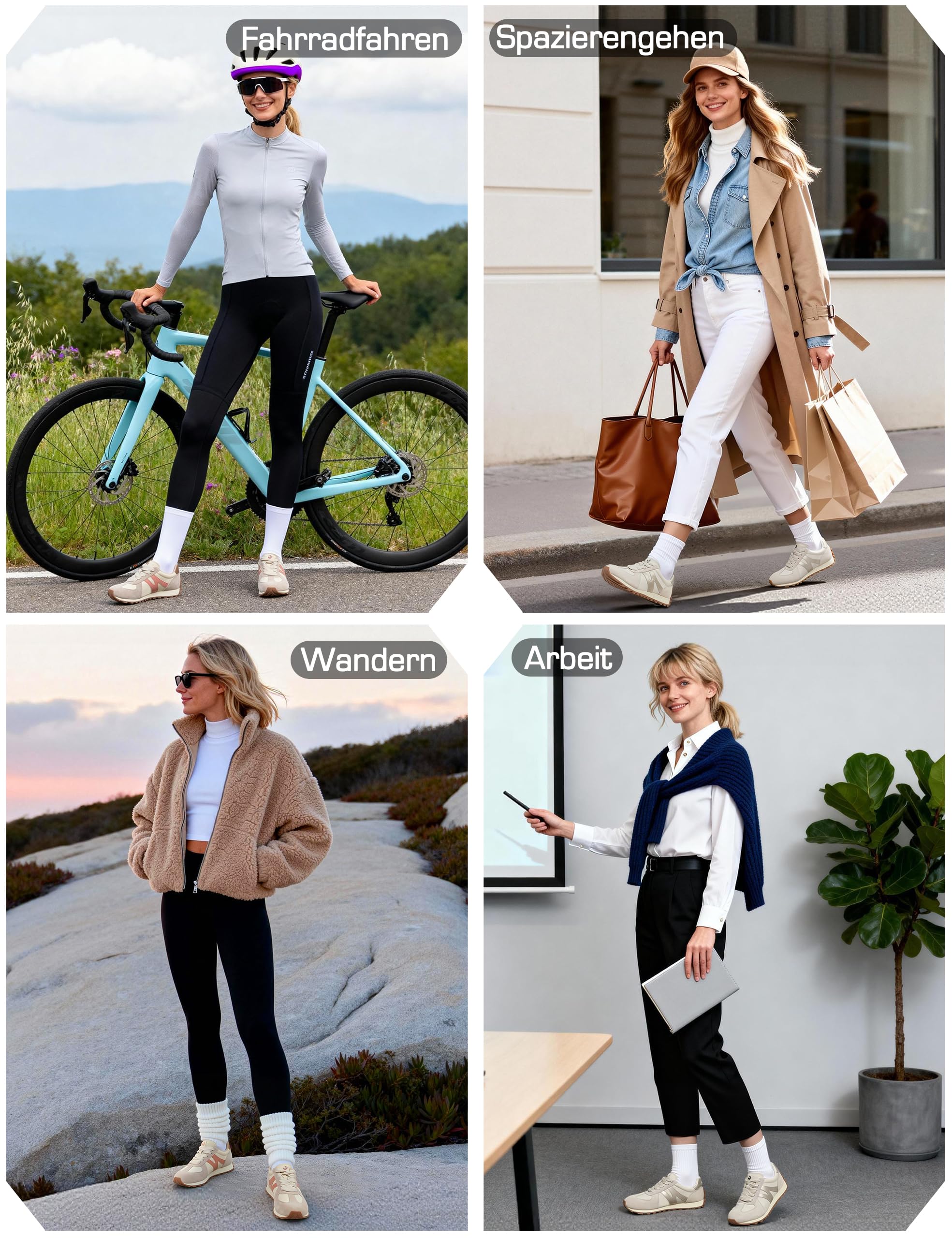 somiliss Breite Damen Sneaker, rutschfest, Herausnehmbare Einlegesohle | Atmungsaktives Obermaterial, breite Passform, herausnehmbare Einlegesohle mit Fußgewölbestütze, rutschfest für Alltag