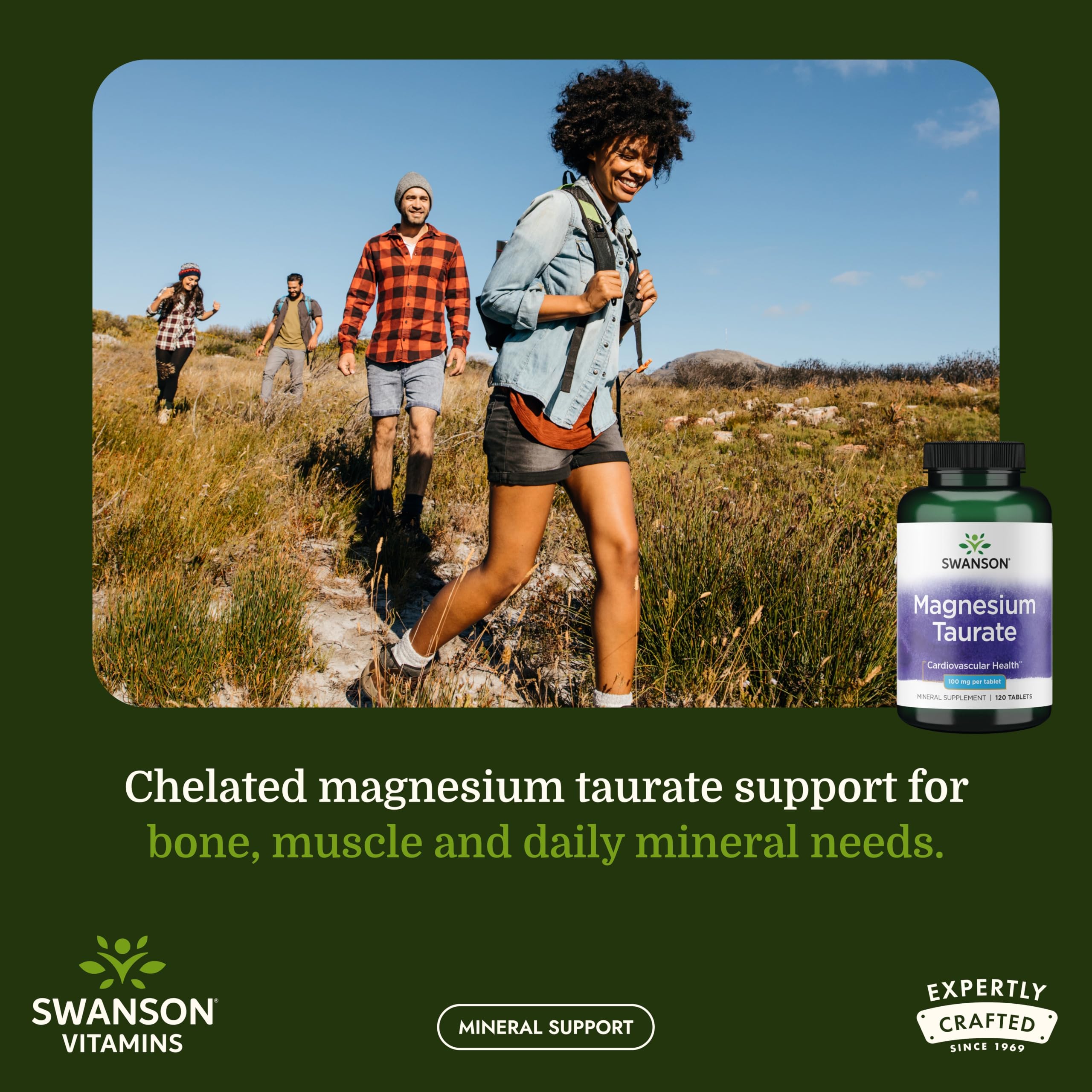 Swanson Magnesium Taurate, 100 mg, 120 Vegan Tablets — Amazon image 2