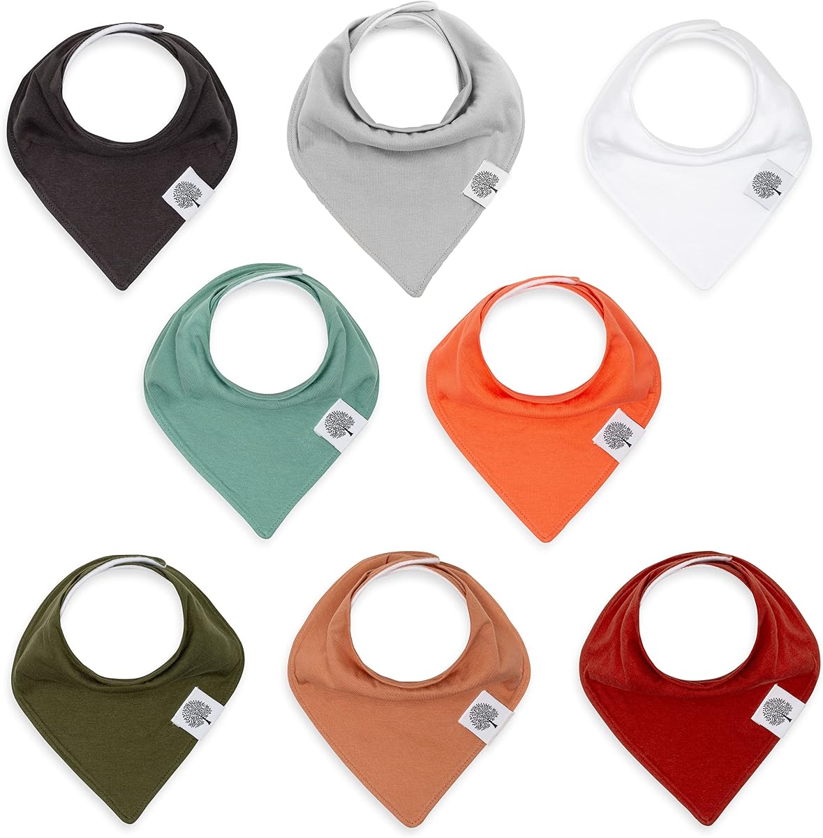 Baberos suaves tipo bandana para bebés, niños y niñas, paquetes de 4 y 8