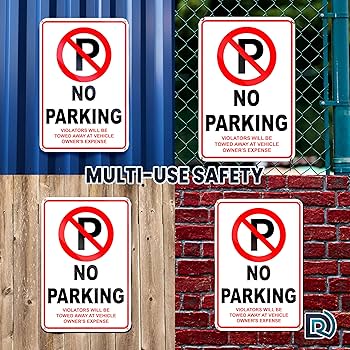 Amazon.com: No Parking Sign, 8x12 Aluminum Private Property No