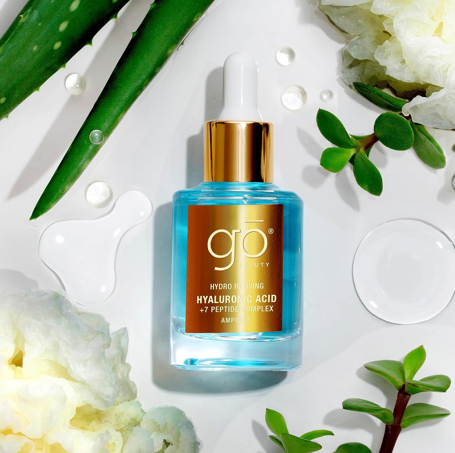 Go Beauty Daily Hydrating Serum with Triple Hyaluronic Acid Hydrating, Hydrolyzed Collagen, Vitamin B5, Panthenol + 7 Peptide Complex for Dry, Dull, Aging Skin - Hydro Reviving, 1 fl. oz. - Image 4