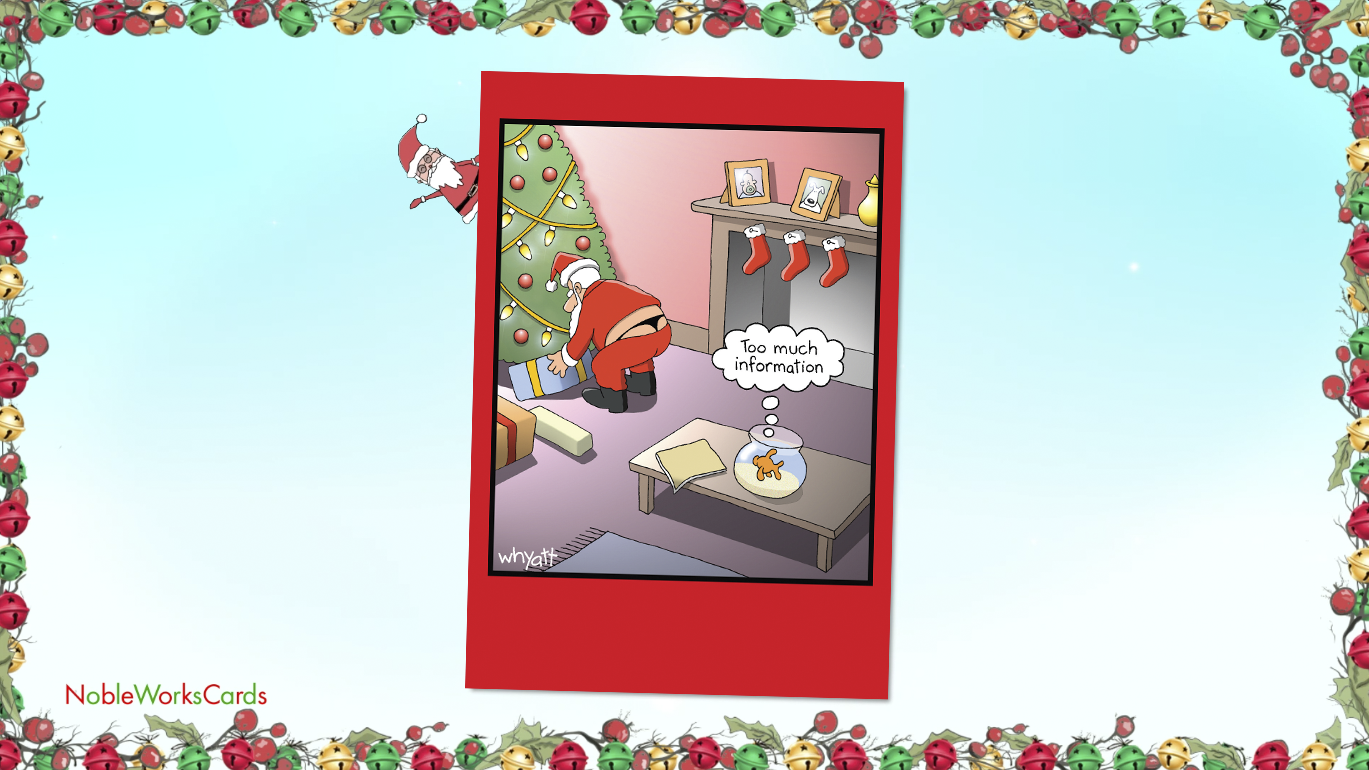 Amazon.com: NobleWorks 12 Christmas Funny Boxed Cards Fish