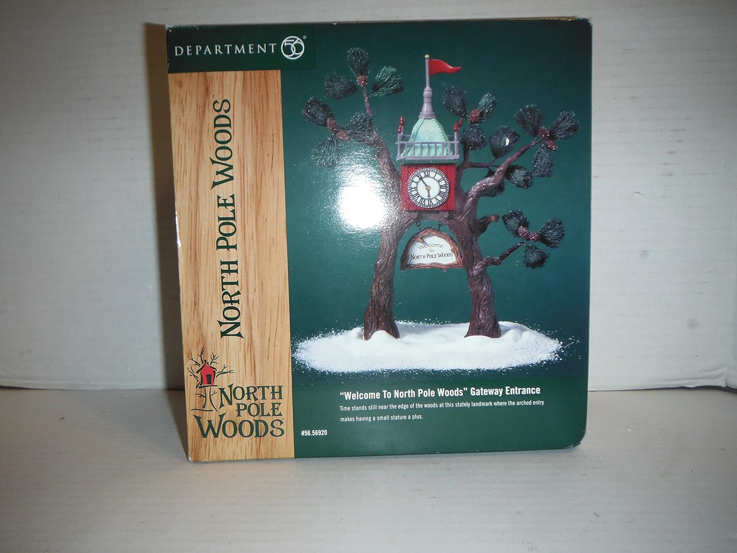 Department 56 North Pole Woods "Welcome To North Woods" Gateway Entrance
