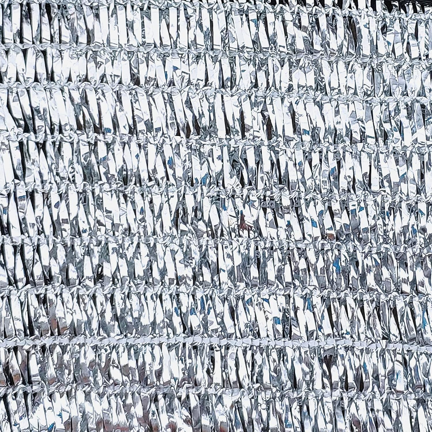 70% Reflective Aluminet Shade Cloth Mesh with Grommets, Sun Block Fabric Protective Covering - 10 ft x 10 ft