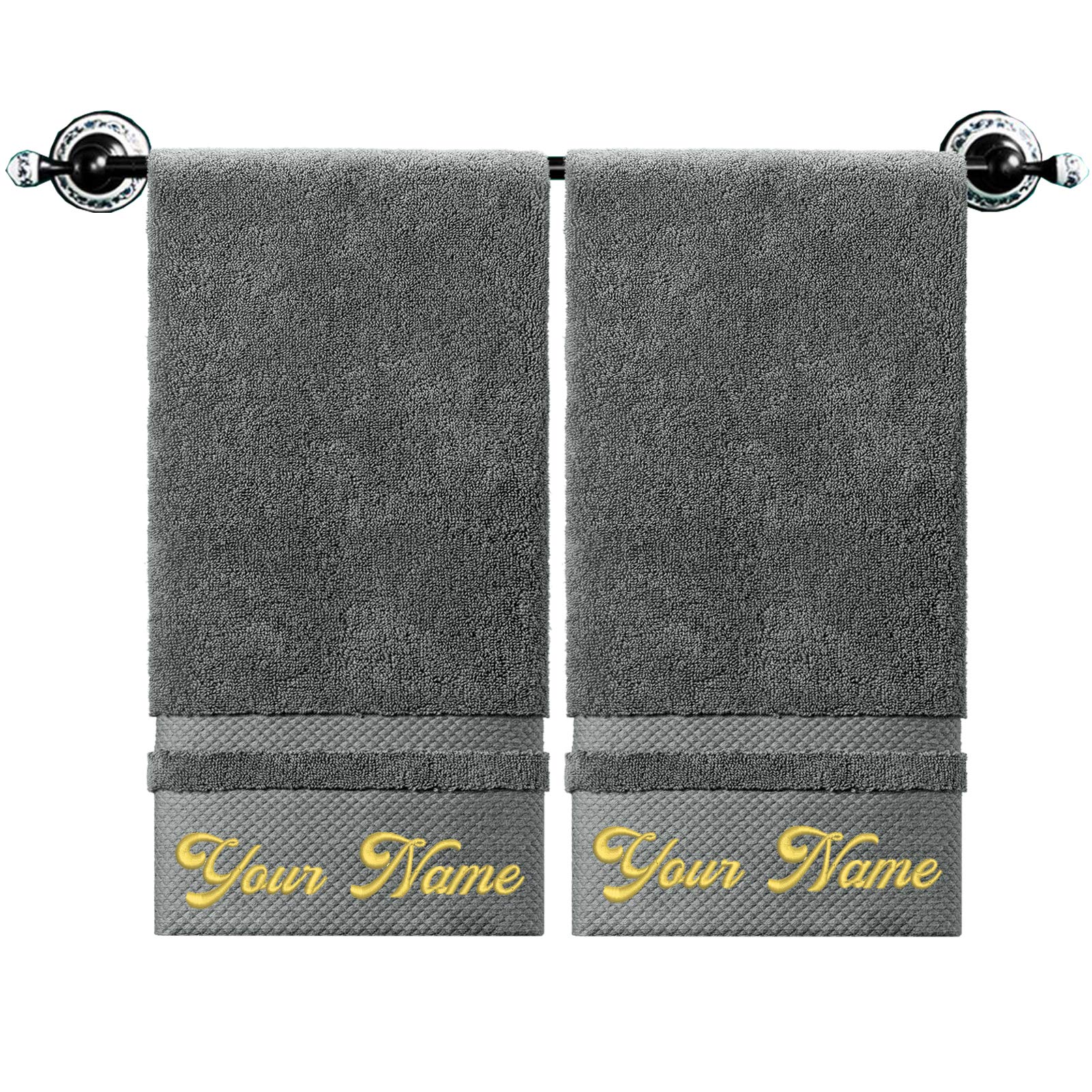 Customized Towel Set Monogrammed Towels for Bathroom Personalized Towels with Names 100 Cotton Luxury Embroidered as Personalized Gift