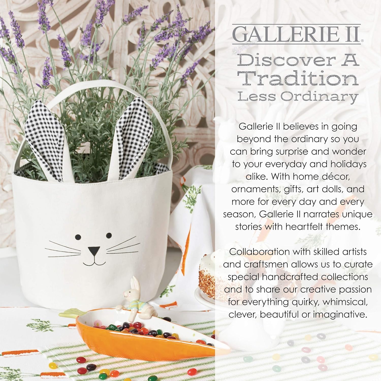 GALLERIE II Wilbur Woodland Easter Rabbit Gathered Traditions Decorative Art Figurine 23" Spring Springtime Collectible Home Living Room End Table Fireplace Mantle Entryway Hallway Festive Decor - Image 6