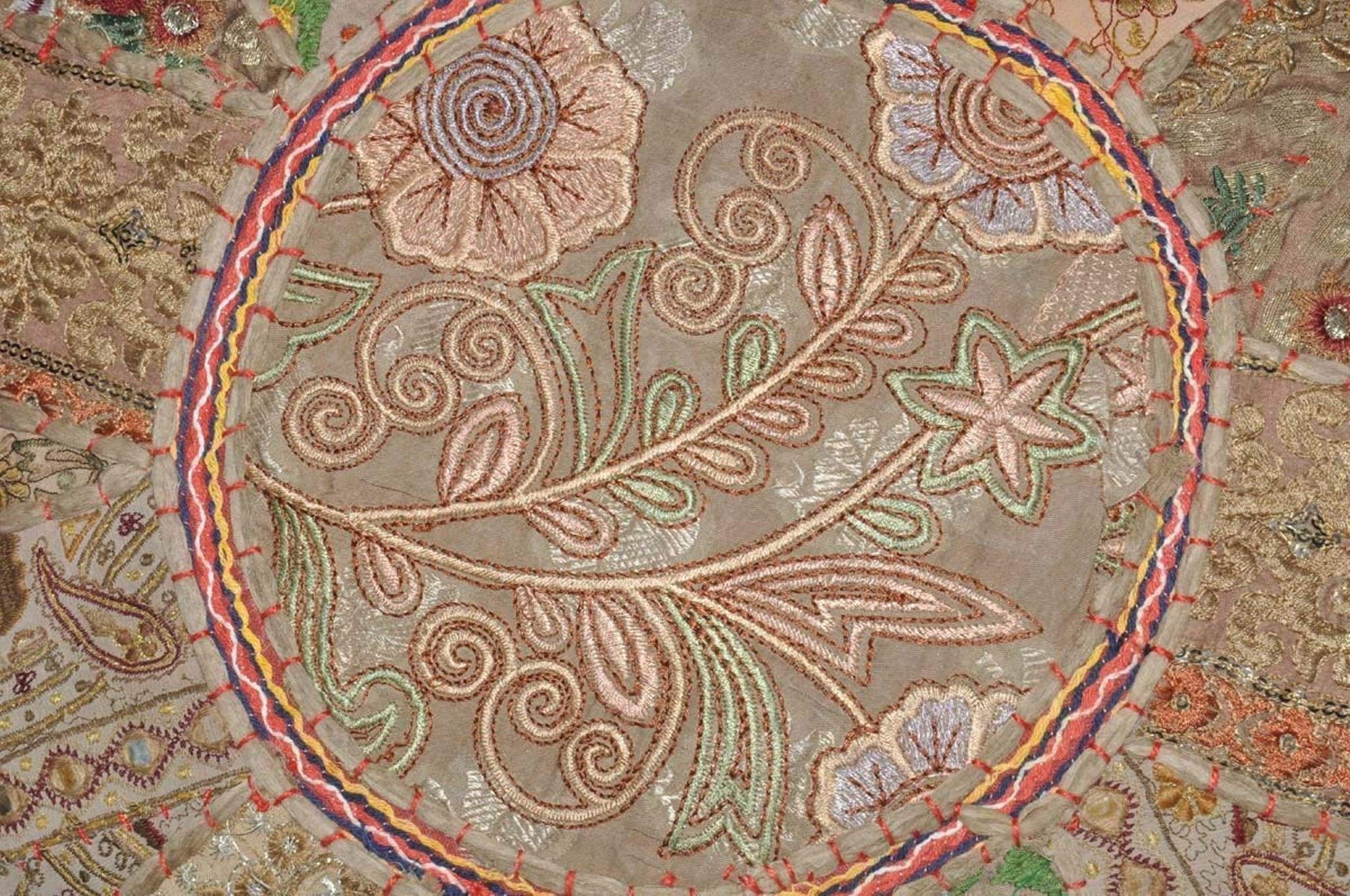 Indian Vintage Ottoman Pouf Cover 2