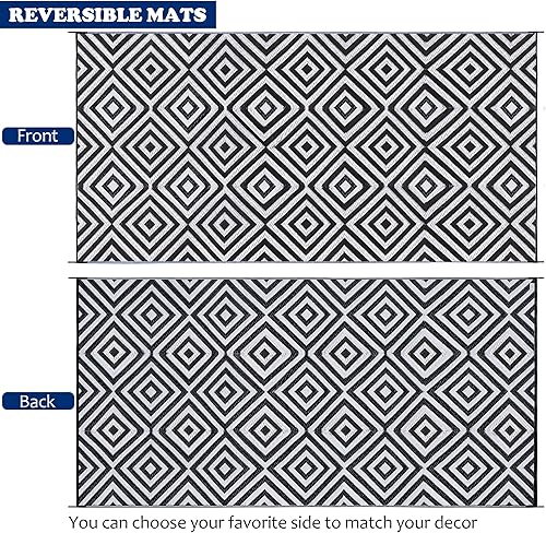 Miniatura 2 de Alfombra reversible Ridota para patio al aire libre, hecha de paja de plástico, moderna, para exteriores, caravana, patio, terraza, remolque,