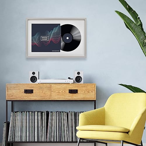 Miniatura 4 de MCS Marco para álbum de discos de doble ranura, gris, 16.5 x 25 pulgadas