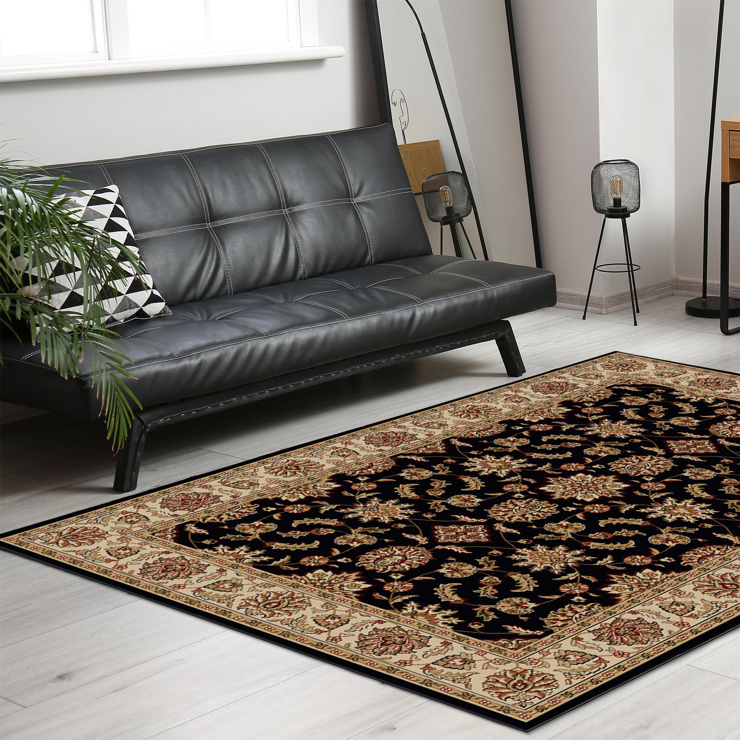 Amazon.com: Radici 1592 COMO Rugs, 7-Feet 9 by 11-Feet, Black