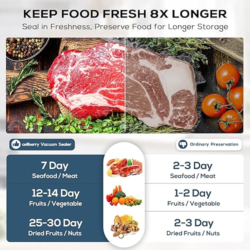 Miniatura 6 de Máquina selladora al vacío, kit de sellador automático de alimentos 9 en 1 con doble sellado térmico para alimentos húmedossecos, diseño compacto de