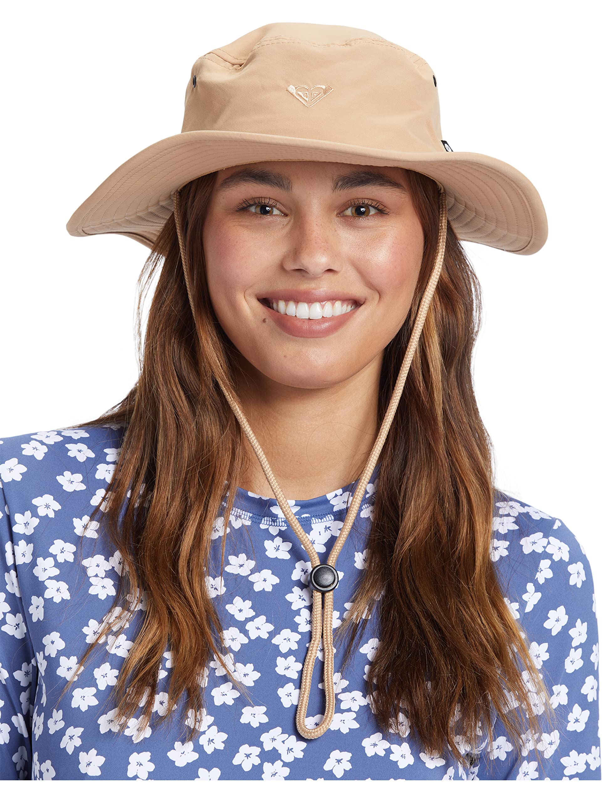 Roxy Sombrero de Sol Pudding Party Safari Boonie, Tan Exc, M/L para Mujer