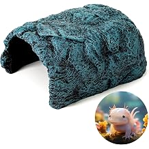 Hide Cave Aquarium Decorations - Premium Resin Hideout for Reptiles & Amphibians, Fish Hiding Spot with Realistic Moss Rock Look,Aquarium Terrarium Decor