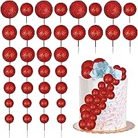 Vista 9 de 30 piezas de bolas de purpurina para tarta, mini globos, decoración de tarta, bolas de espuma, decoración de tarta de bricolaje, bolas de pastel