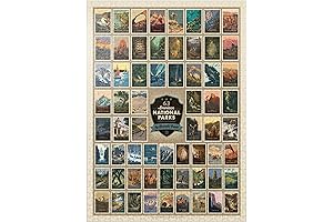 MyPuzzle 63 American National Parks: by Kenneth Crane, Vintage Poster - Premium...