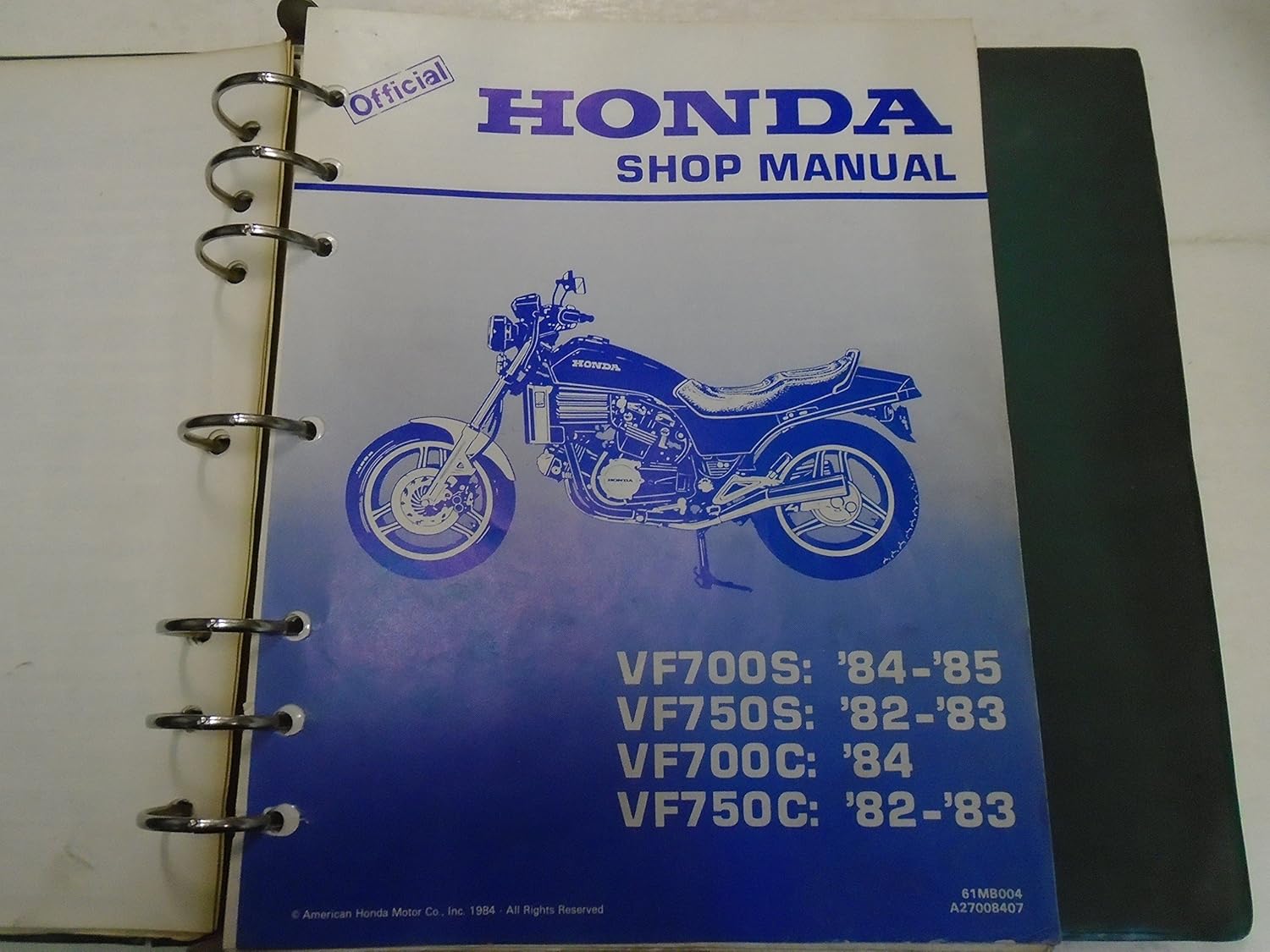 1982 1983 1984 Honda VF700S VF750S VF700C VF750C Service Shop Manual