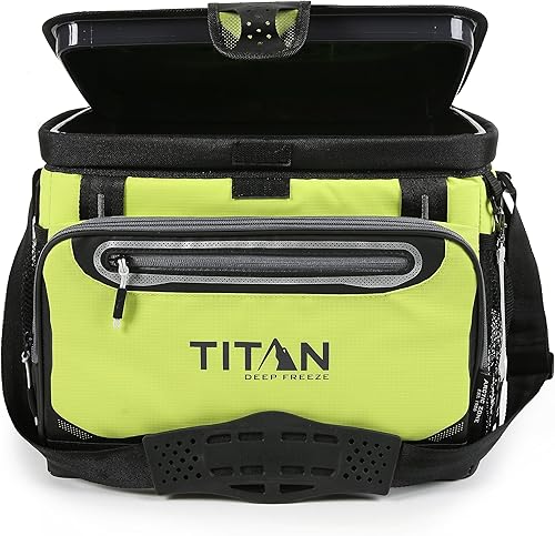 Miniatura 23 de Titan by Arctic Zone Deep Freeze Cooler - Zipperless Hardbody Cooler - Deep Freeze Insulation, HardBody Liner, and SmartShelf Seagrass,Cítrico,Caza