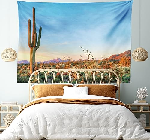 Miniatura 229 de Ambesonne Tapiz de naturaleza, silueta de oso salvaje en el bosque de la selva en la noche oscura, ilustración para colgar en la pared para Verde