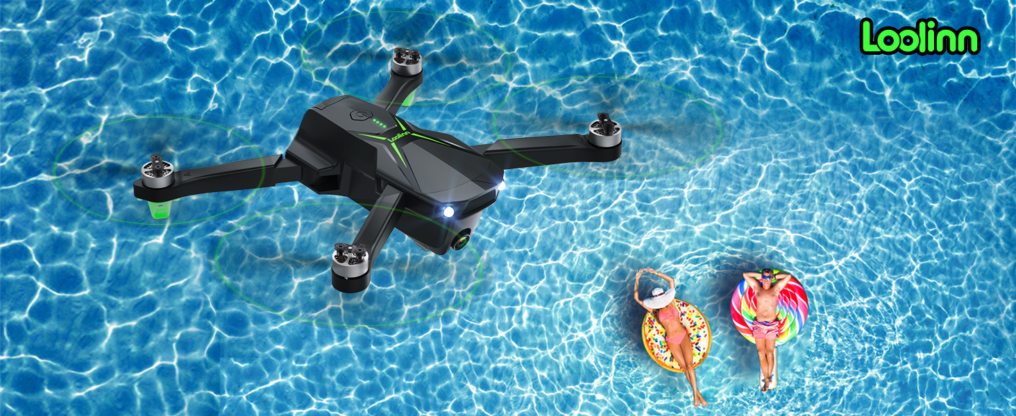 Loolinn | Drone avec Caméra 4K pour Cadeau de Débutants à avancés - Deux Batteries, Temps de Vol de 40 Minutes, 4K UHD Caméra, Mode Panorama et Mode Time-Lapse, Moins de 250g