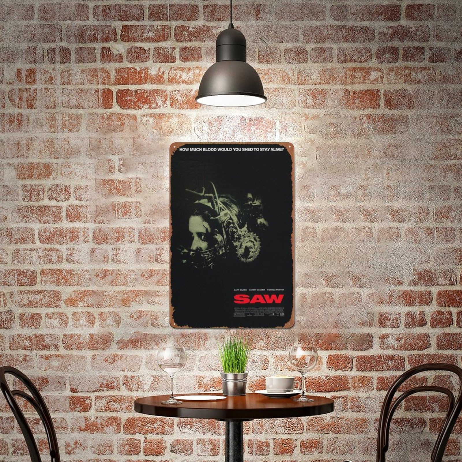 Jan Saw Horror Movie Poster Vintage Metal Tin Sign – 8x12 Inches Wall Art For Home, Bar, Garage, Man Cave Decor