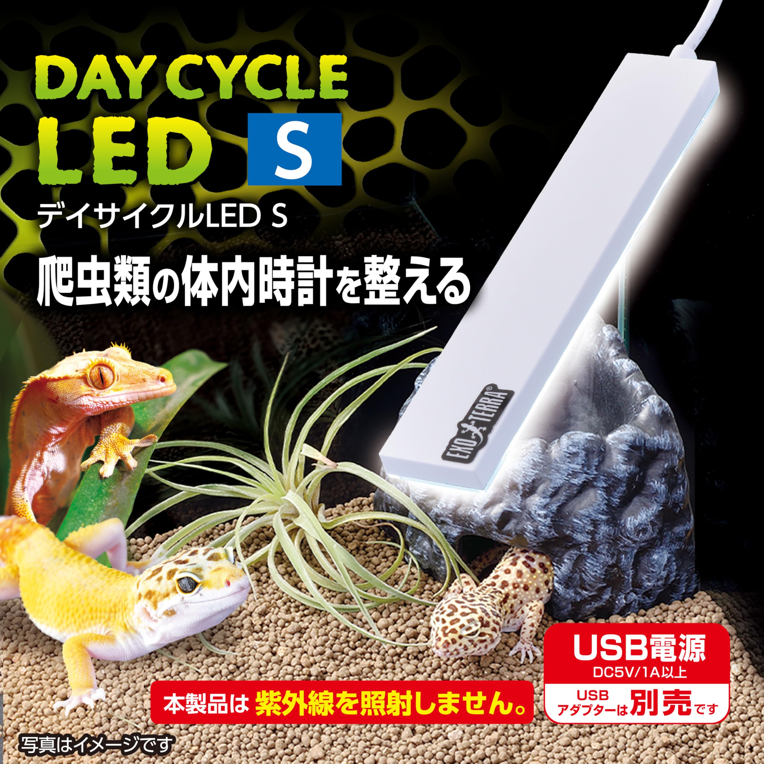 Amazon | ジェックス EXOTERRA デイサイクルLED S 爬虫類ケージを