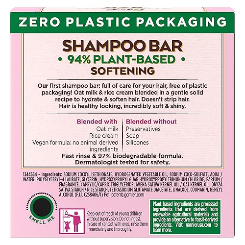 Miniatura 2 de Garnier Whole Blends - Barra de champú suavizante para cabello fino a normal, delicia de avena, 2 onzas, 1 unidad (el embalaje puede variar)