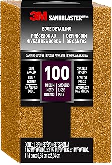 3M SandBlaster Dual Angle Sanding Sponge, 100-Grit