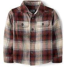 The Childrens Place Baby-Boys and Toddler Long Sleeve Plaid Flannel Button Up Shirt