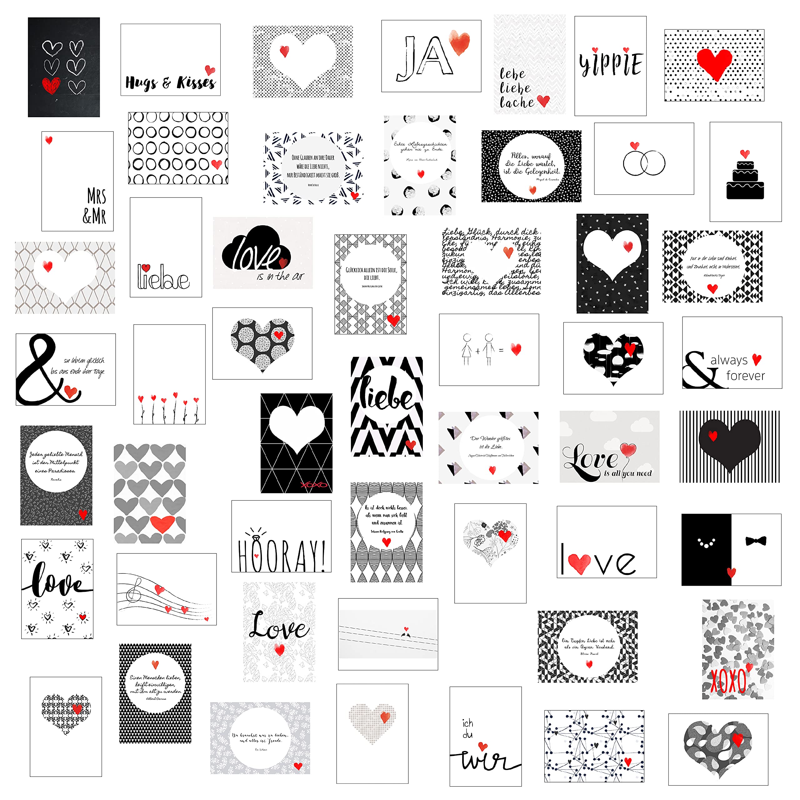 Hochzeitsspiel, 52 verschiedene Postkarten - 1 Jahr lang für das Hochzeitspaar (4th Edition)