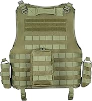 Vista 2 de MGFLASHFORCE Chaleco táctico Airsoft ajustable y modular para Paintball