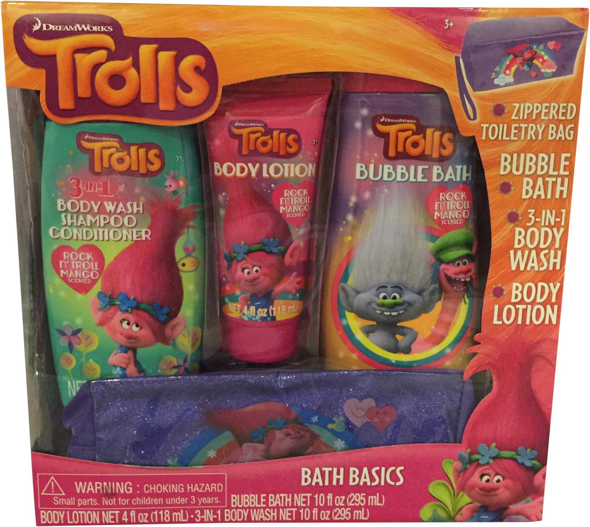 Trolls Bath Basics - Bubble Bath - Body Wash - Body Lotion