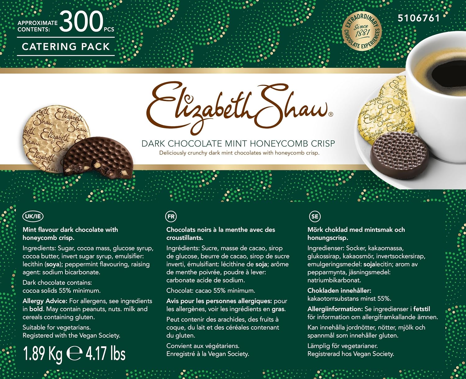 Elizabeth Shaw Dark Mint Crisp Catering Pack 1.89 Kg